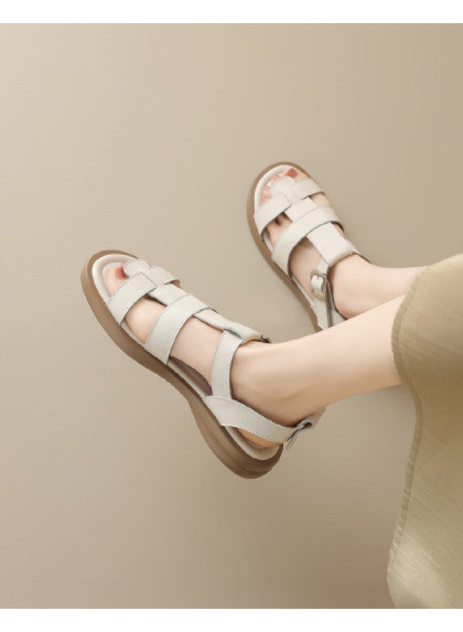 ZHR Fashion Weaving】flat Sandals With High-end Feel, Versatile Roman Sandals, Outdoor Sandals For Women, Summer Women's Sandals - Image 1