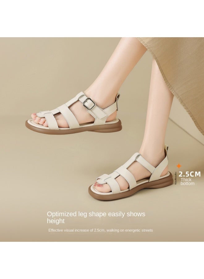 ZHR Fashion Weaving】flat Sandals With High-end Feel, Versatile Roman Sandals, Outdoor Sandals For Women, Summer Women's Sandals - Image 5