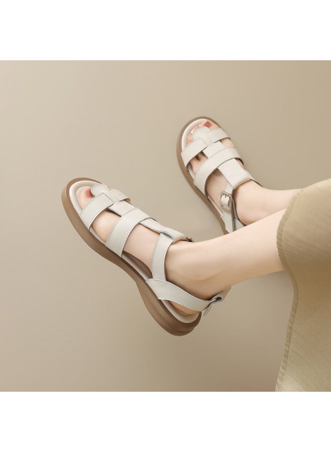 ZHR Fashion Weaving】flat Sandals With High-end Feel, Versatile Roman Sandals, Outdoor Sandals For Women, Summer Women's Sandals - Image 2