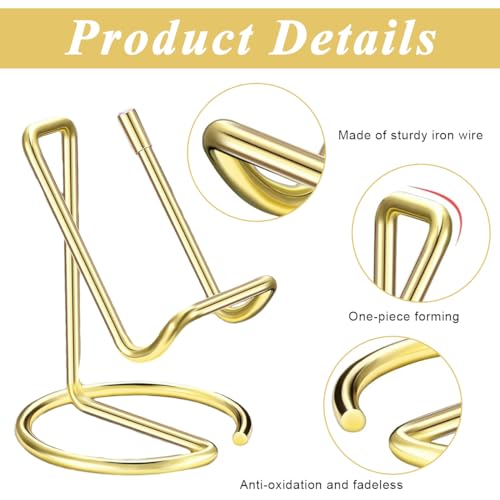 Climberty® Visiting Card Holder for Men, Business Card Holder for Desk, Versatile Phone Stand, 30-40 Card Capacity, Gold Finish, Professional Card Display Organizer for Modern Office Decor (1 Pcs) - Image 3