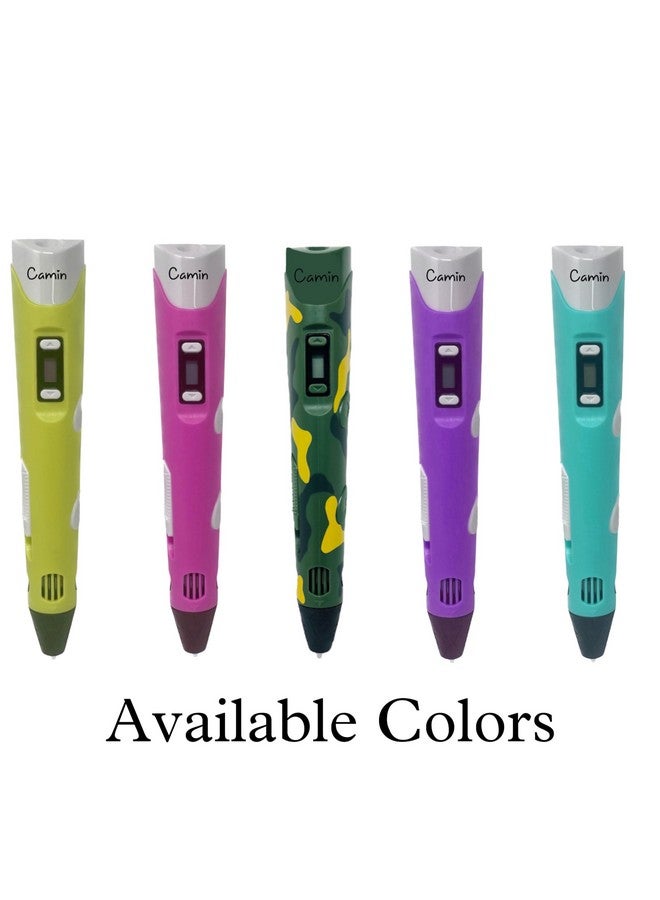 Camin 3D Pen-2 (Camouflage Color) with 10in1 PLA Filament - 3D Printer Pen Set for Kids - Adapter 10in1 PLA 5m Included - Image 4