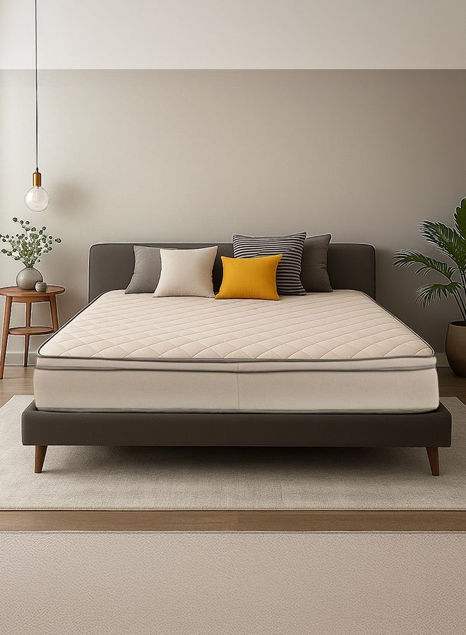 Sleepwell مرتبة سليب ويل التنفيذية بنل الربيع | رغوة معاد تشكيلها | مرتبة بنل الربيع | دعم العمود الفقري والظهر | مرتبة طبية | تقنية نيم فريش | حجم سوبر كينغ (200طول × 200عرض × 20ارتفاع سم) | تجربة 10 ليالٍ - Image 1