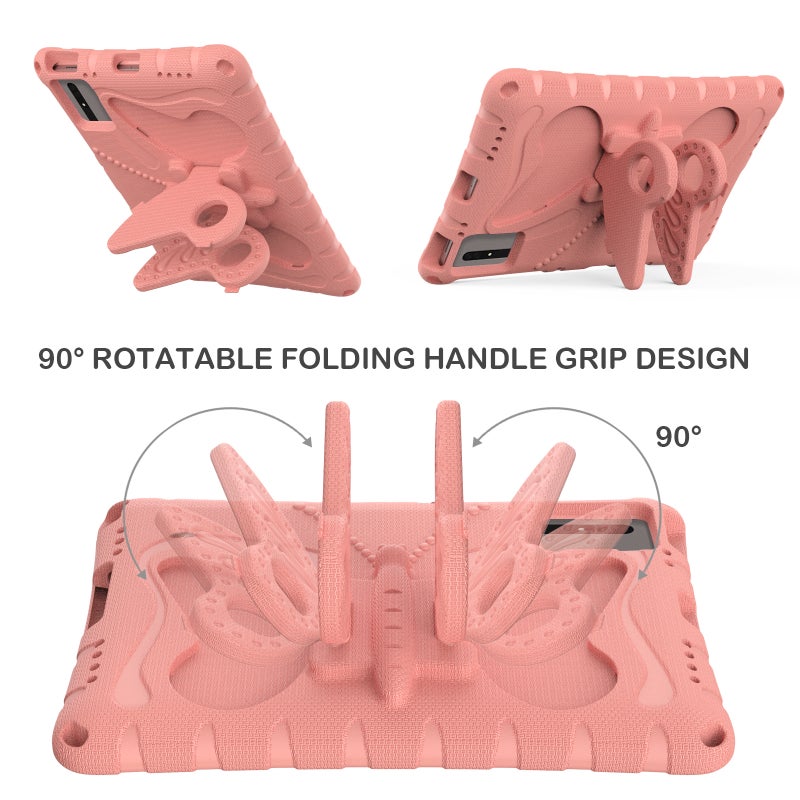 erorex For Huawei Matepad Se 11 2024 Butterfly Bracket Eva Shockproof Tablet Case(Pink Orange) - Image 4