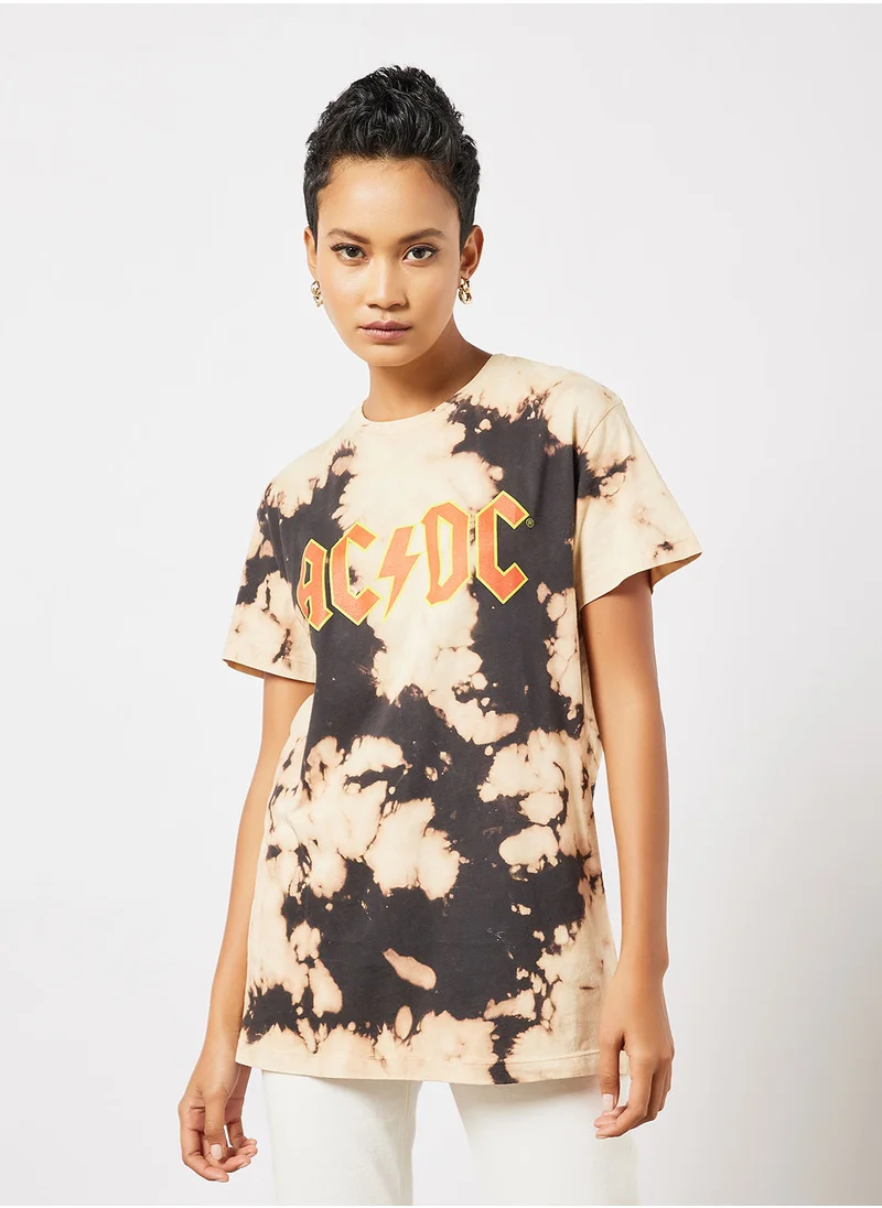 Daisy Street x AC&DC ACDC Tie Dye T-Shirt