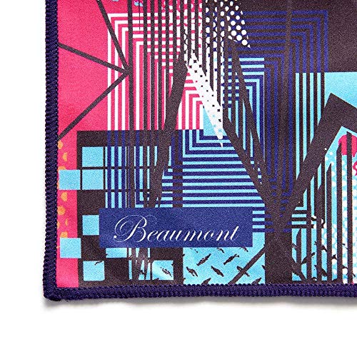Beaumont Musical Polishing & Cleaning Patterned Neon Arcade Instruments Trumpet Clarinet Sax Flute Recycled Microfibre Cleaning Cloth Brass Silver 25 x 25cm (BFC-NA) - Image 3