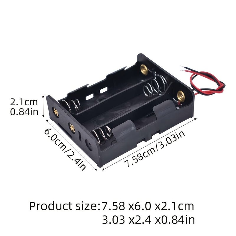 3 Slots 18650 Battery Box With Wire Connector For Laboratory Diy - Image 5