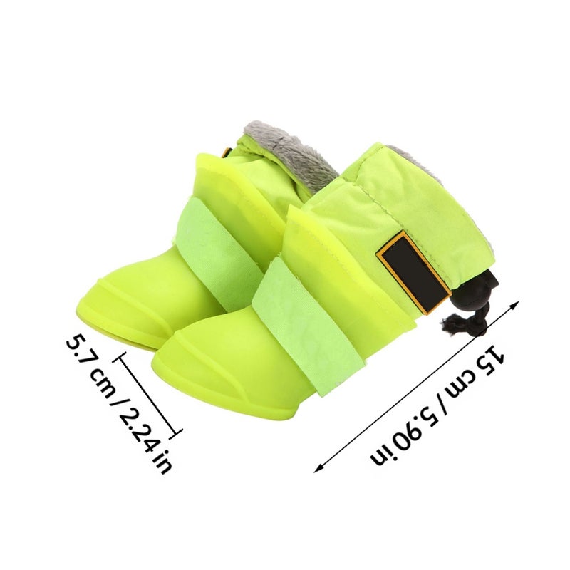 4 Pcs Pet Rainshoes Silicone Pet Shoes Anti- Rain Shoes - Image 2