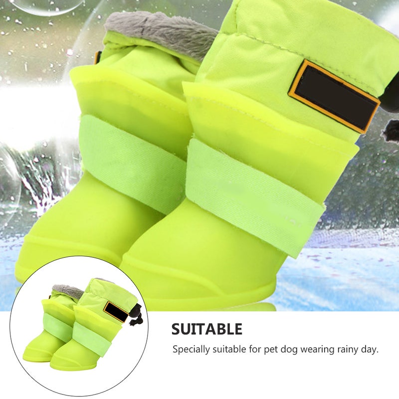 4 Pcs Pet Rainshoes Silicone Pet Shoes Anti- Rain Shoes - Image 4