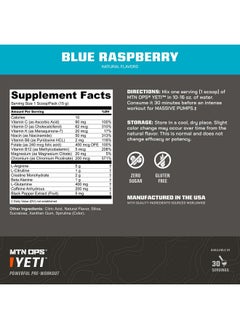 MTN OPS MTN OPS Yeti Trail Packs Pre-Workout Powder Energy Drink with Creatine, 200mg Caffeine & BCAAs with Beta Alanine, 20-Single Servings, Blue Raspberry  - Image 2