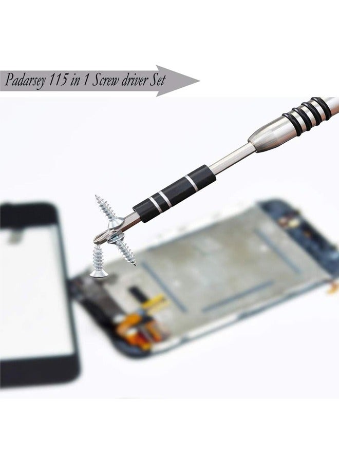 Hihonor Precision Screwdriver Set 115 in 1 Repair Tools Kit with Magnetic Driver Kit,Electronics Precision Screwdriver Set with Portable Bag for Repair Computer, Cell Phone,Lap,Black - Image 4