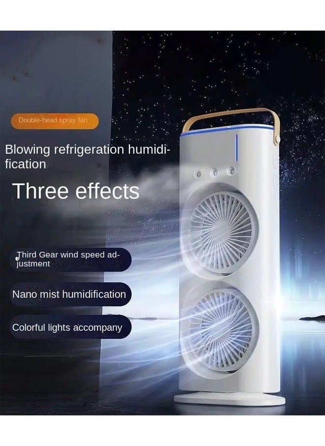 Cady One - Portable rechargeable mist fan and air cooler with LED light and multiple speeds suitable for office and home - Image 1