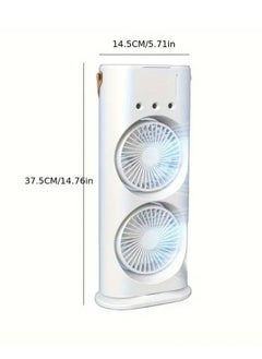 Cady One Portable rechargeable mist fan and air cooler with LED light and multiple speeds suitable for office and home  - Image 5