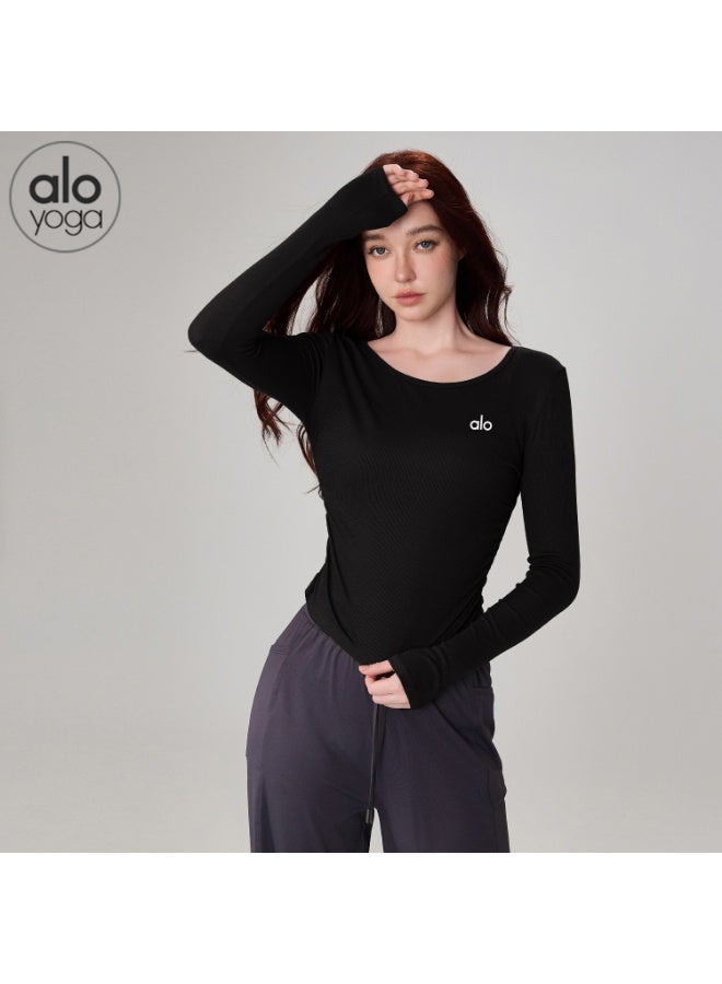 ألو Alo round neck sports fitness long sleeved top - Image 1
