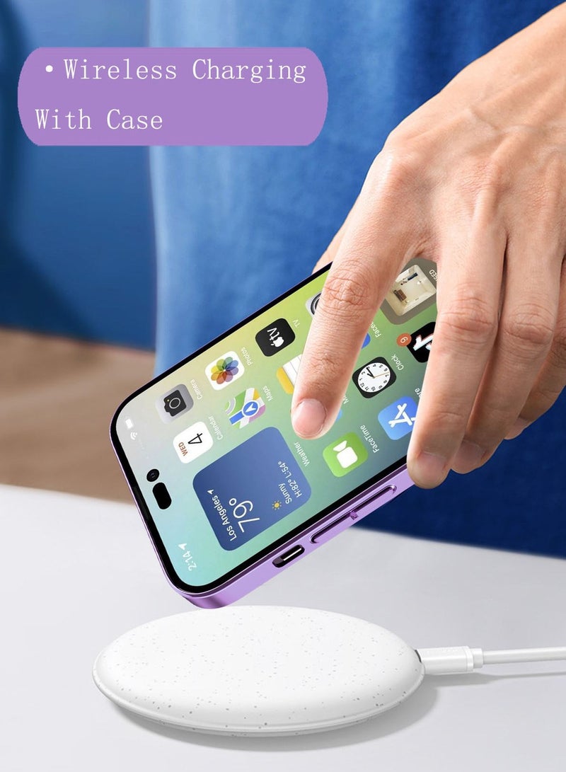 Color Fans iPhone 14 Pro Max Case Electroplated Dustproof Magnetic Phone Case Suitable For Women And GirlsPurple - Image 4