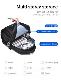 Multifunctional Oxford Backpack - Water-Resistant, 15.6" Laptop Compartment, Casual Daypack for School, Travel, Work - Black - pzsku/ZD0C5F31E46020A2542C3Z/45/_/1740730562/19e6ce75-84ec-411d-9b86-4527eb16be0e