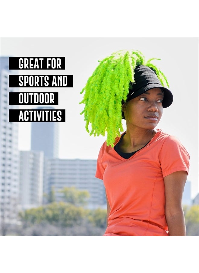 Charm Cooling Sports Visor Sun Hat - Womens Mens Athletic Wide Brim Summer Caps UPF-Cutting Khaki  - Image 2