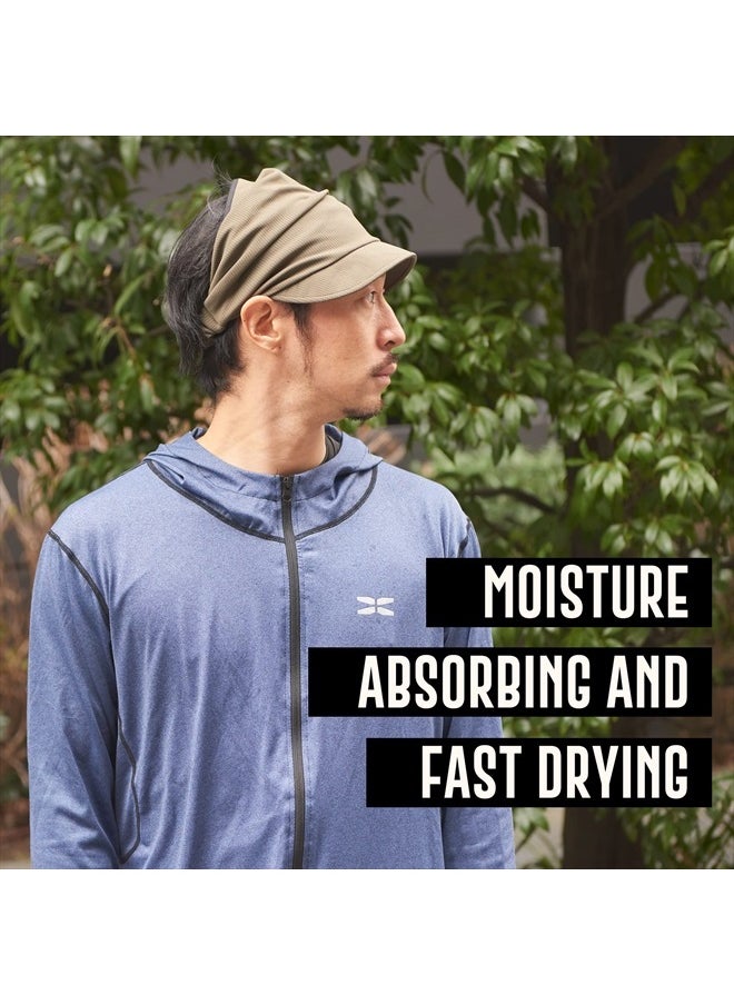 Charm Cooling Sports Visor Sun Hat - Womens Mens Athletic Wide Brim Summer Caps UPF-Cutting Khaki  - Image 4