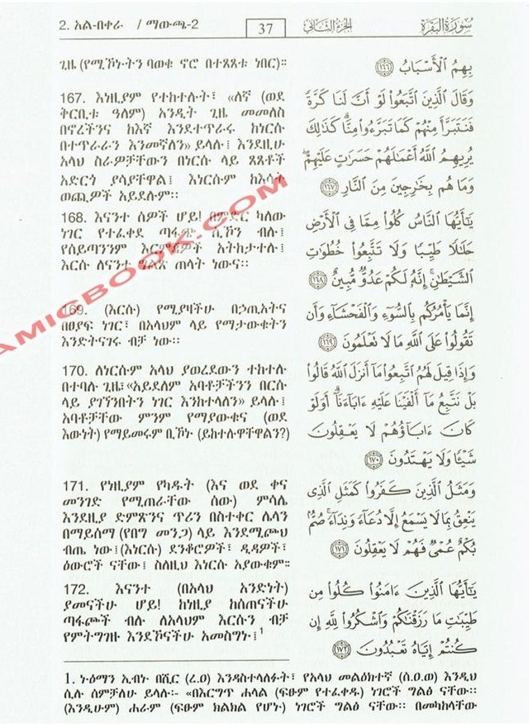 DAR AL SALAM - Interpretation of the meanings of the Holy Quran in Amharic 24*17 - Image 1