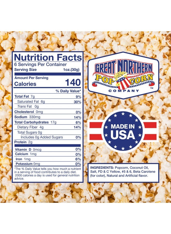 Great Northern Popcorn Company Great Northern Popiecesorn 1 Case ,Popiecesorn Portion Packs Kit Cinema, 8 Ounce (Pack Of 12)  - Image 2