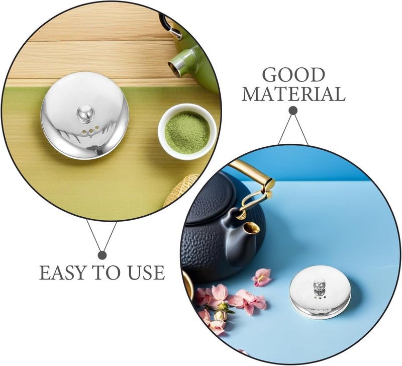 6Pcs Teapot Lid: Stainless Steel Replacement Cover for Tea Kettle Filter Strainer - Small Tea Pot Cover - Home Teaware Accessories OD3.19inch - Image 3