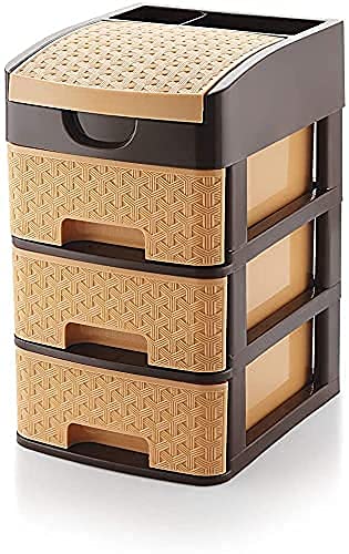 AUREUS Mini Drawer Storage System Organizer for Home Office Parlor School Kitchen Clothes 3 Layer Plastic MultiPurpose Chest of Modular Containers Trolley Foldable Drawers Grey - Image 5