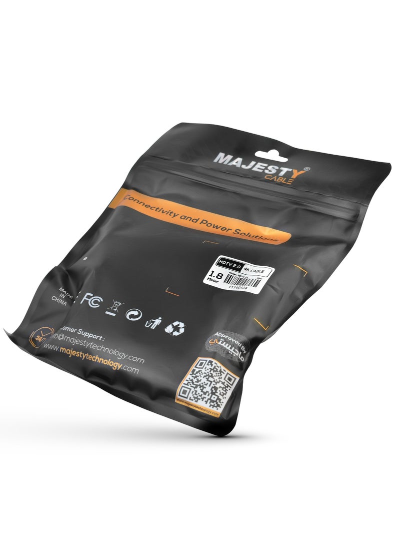 Majesty 4K HDMI Cable 1.8m HDMI 2.0 4K@60HZ-2K@144HZ-1080P@240HZ Dolby ARC HDR 3D HDTV Compatible with MacBook Pro Nintendo Switch Xbox PS5 4 PC Laptop - Image 3