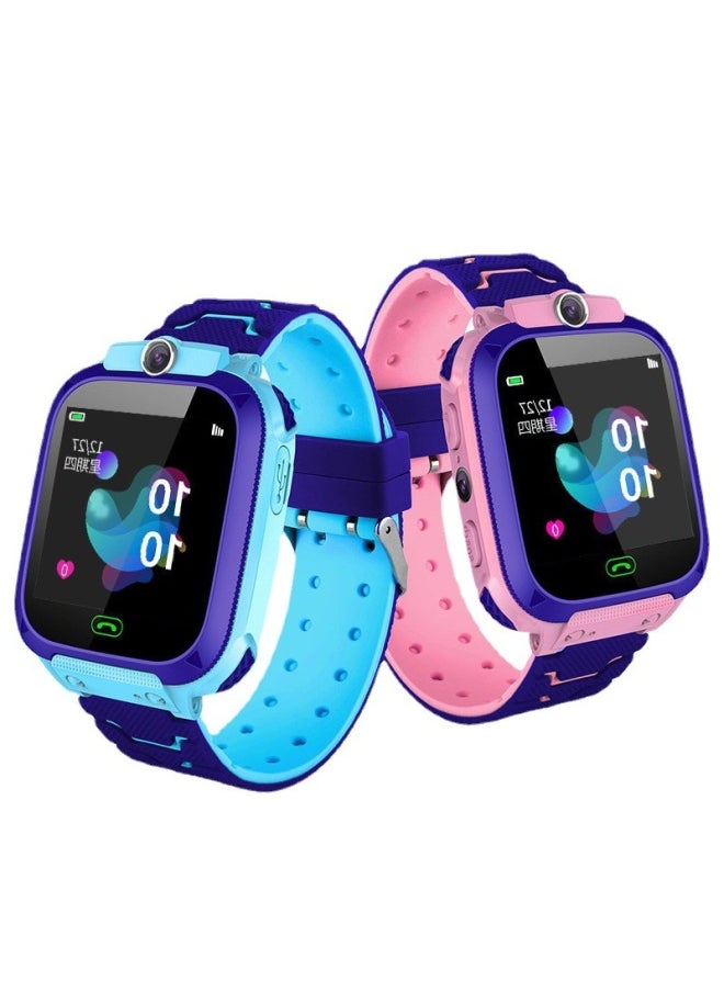 Waterproof Children's Smart Phone Watch Q12 Multilingual Gps Positioning Q19 Digital Computer/smart Watch/smart Bracelet-Color:Version (Foreign Use)--green