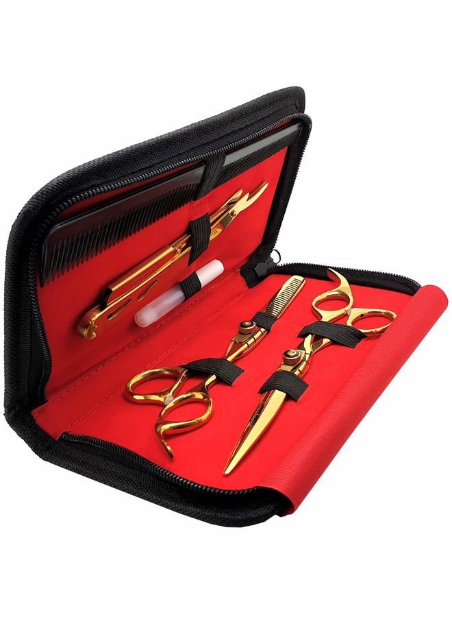 Saaqaans Professional Haircutting Scissors for Adults - Salon Haircut Sharp Razor Cutting Stainless Steel Barber Shears Hairdresser Kit - Image 1