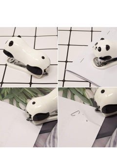 SYOSI Portable Mini Cute Panda Desktop Stapler Set with 1000PCS No.10 Staples Durable Standard Staplers for Office School Home or Travel Use Supplies Best Gift for Children Adults  - Image 1