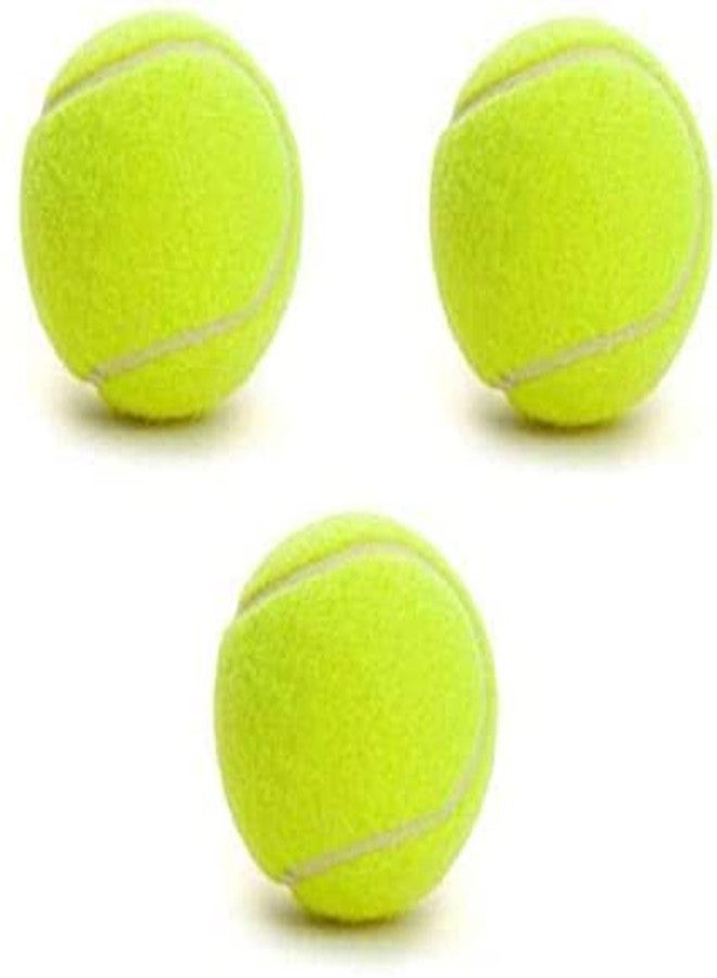 Benstar Cricket Tennis Ball Light Weight, Made of Rubber for Cricket Training, Tennis Training, Cricket Rubber Heavy Weight Tennis Ball Yellow Pack of 3 - Image 1