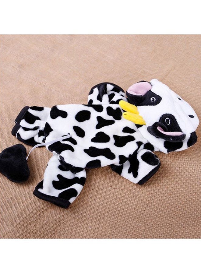 OUTAD Coral Velvet Jacket Dog Hoodie Pyjamas Keep Warm Puppy Clothes Cow Milk Costume for Pets - Image 3