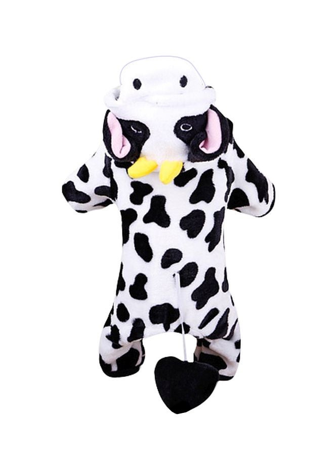 OUTAD Coral Velvet Jacket Dog Hoodie Pyjamas Keep Warm Puppy Clothes Cow Milk Costume for Pets - Image 1