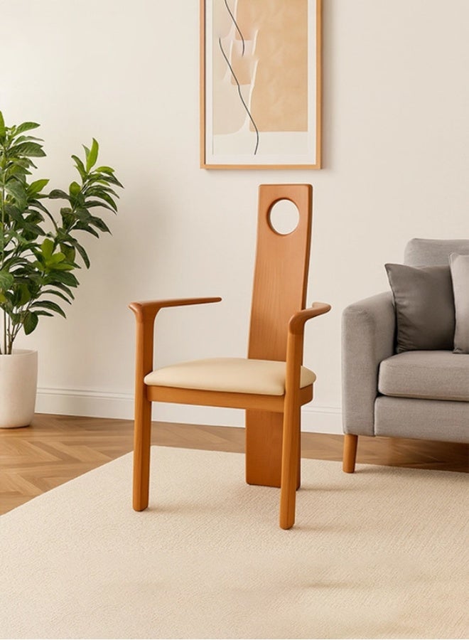 YI ONE Dining Chair - High Back Ash Wood Chair – Luxury Medical Support Chair for Living Room & Bedroom, Ergonomic Wooden Chair for Back Pain Relief (40 x 40 x 70 cm) - Image 1