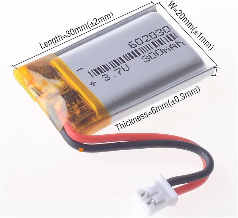 6020303 7V 300mAh Battery 1PCS Color 1 0 2P - Image 4