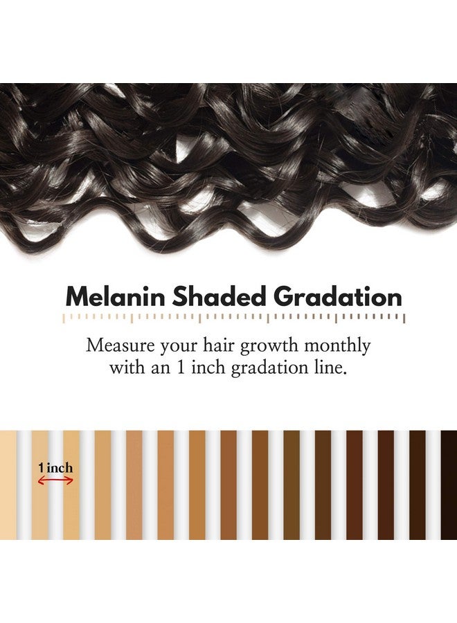 mimosu Hair Length Check Melanin Shirt For Women, Melanin Shades Graphic Hair Length Chart, Rice Water For Hair Growth (M) White  - Image 2