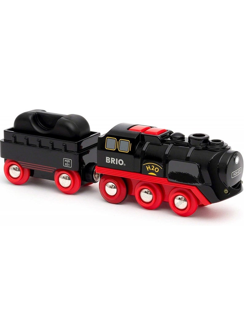BRIO Battery-Operated Steaming Train with Cargo Wagon & Water Filler – Safe Steam Toy for Kids Age 3+ – Compatible with BRIO World Wooden Railway Sets | 33884-B - Image 2