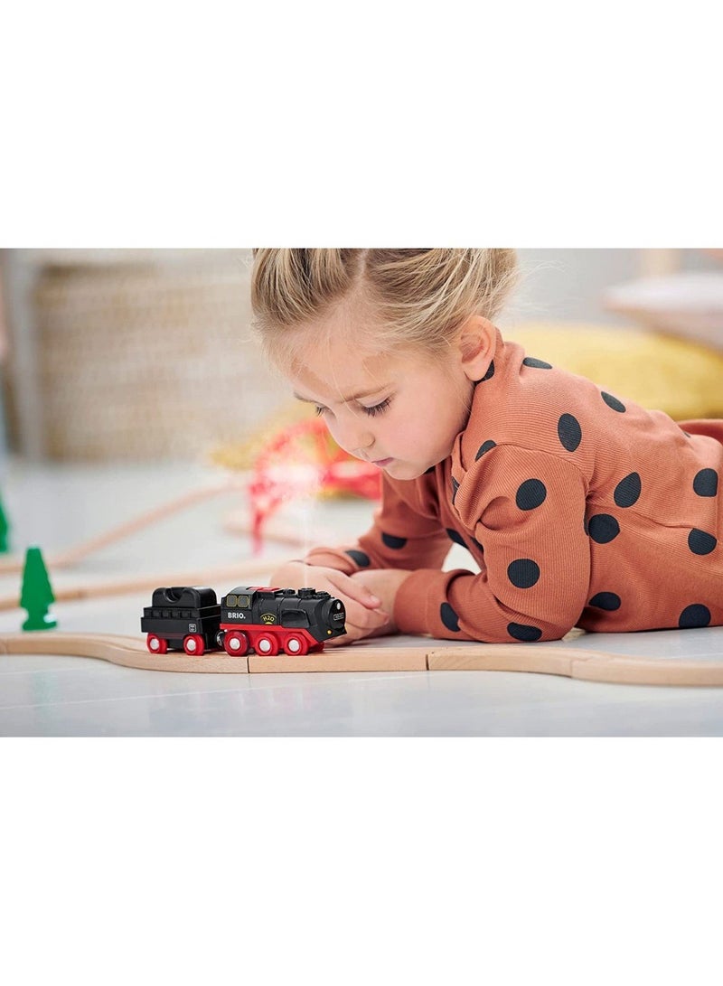 BRIO Battery-Operated Steaming Train with Cargo Wagon & Water Filler – Safe Steam Toy for Kids Age 3+ – Compatible with BRIO World Wooden Railway Sets | 33884-B - Image 5