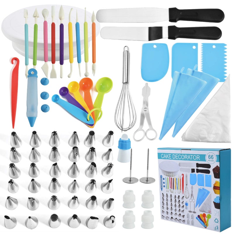 Factory Stainless Steel Piping Nozzle Set 66 Piece Set Cream Cake Decoration Baking Set Baking Tools - Image 2