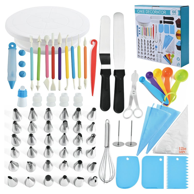 Factory Stainless Steel Piping Nozzle Set 66 Piece Set Cream Cake Decoration Baking Set Baking Tools - Image 3