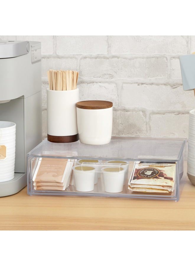 STORi Audrey Stackable Clear Plastic Organizer Drawer | 12-Inches Wide | Organize Eyeshadow Palettes, Cosmetics, and Beauty Supplies on a Vanity | Made in USA - Image 4