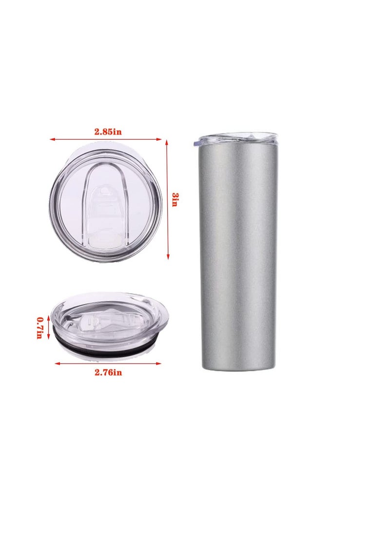 SOLARAE 20oz Skinny Tumbler Replacement Lids 3 Pack 2 75in Cup Mouth Compatible with and More Tumbler Cups Spill Proof Splash Resistant Silicone Sliding Covers - Image 5