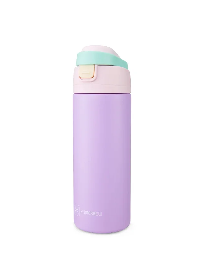 Hydrobrew HydroBrew SipSwitch™ Insulated Water Bottle 720ml – Leakproof, Stainless Steel, Straw & Spout Lid -Orchid Mist