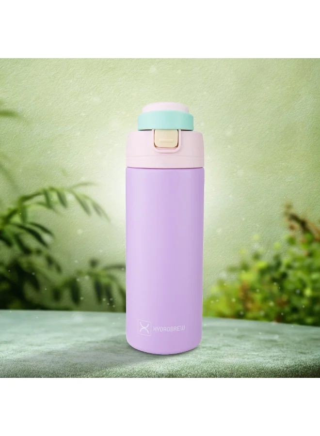 Hydrobrew HydroBrew SipSwitch™ Insulated Water Bottle 720ml – Leakproof, Stainless Steel, Straw & Spout Lid -Orchid Mist