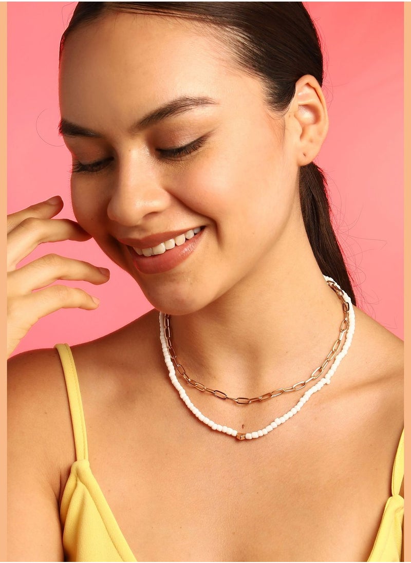 سوهي عقد مزينة مطلية بالذهب  - Image 3