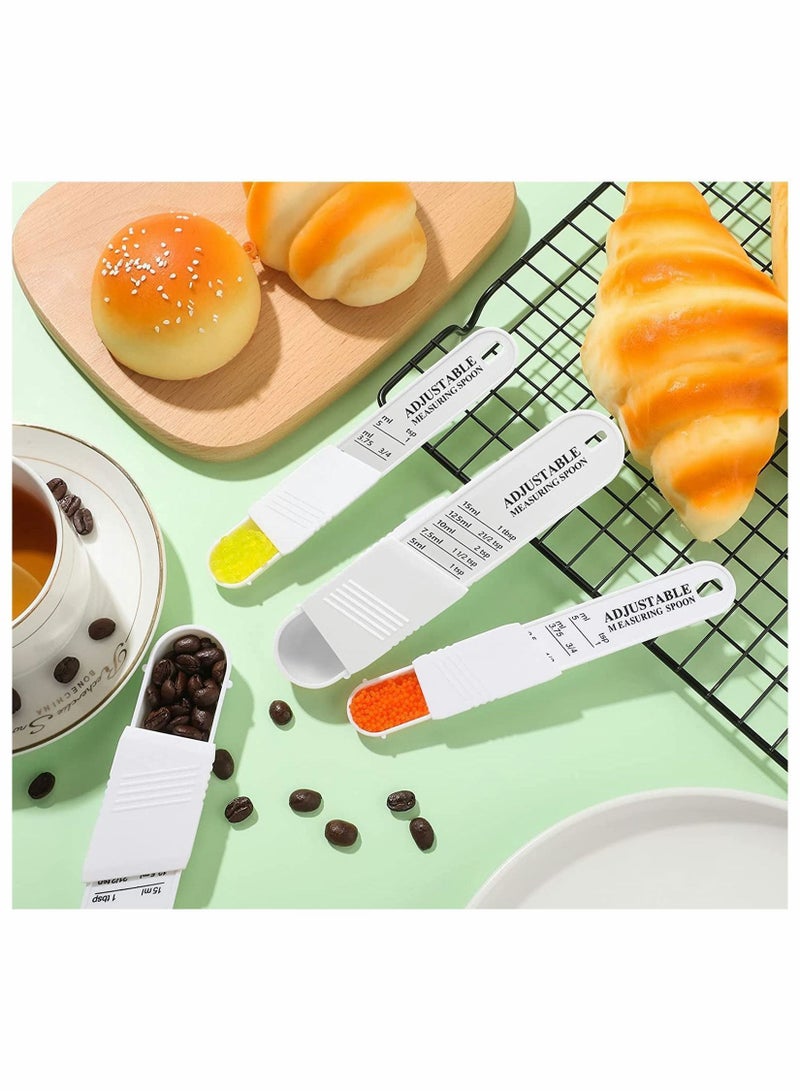 Y&D Measuring Spoons Set of 6 Adjustable Quantitative with 5 Different Dosages Metric Baking Tool Kitchen Accessories for Sugar Salt Coffee Milk Powder  - Image 2