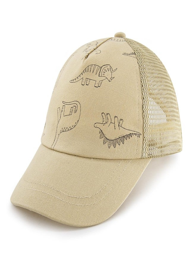 POMIJIAN Toddler Baseball Hat Baby Boy Sun Hat Cotton Baseball Cap UV Protection Girls Outdoor Park Hats for Kids (US, Age, 0 Months, 12 Months, 1a4-khaki) - Image 1