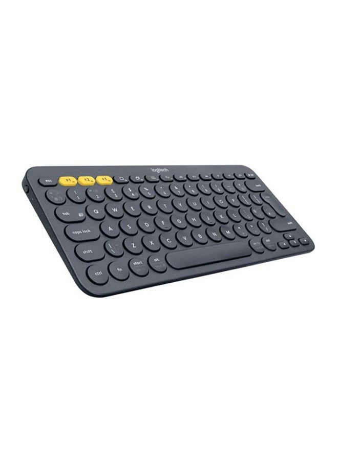 Logitech K380 Multi Device Bluetooth Keyboard Black/Yellow - Image 2