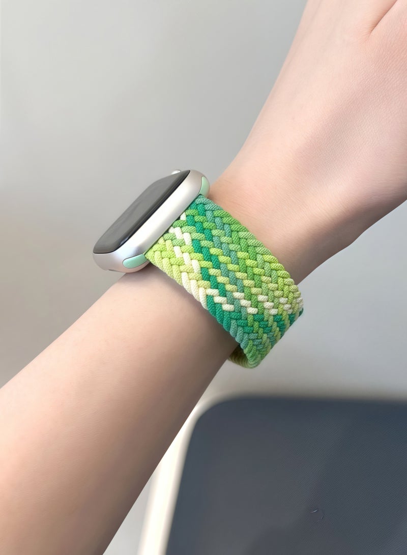 Nylon woven sliding buckle watch band for 38/40/41mm with adjustable elastic single loop strap for Apple Watch 1/2/3/4/5/6/7/se - Image 3