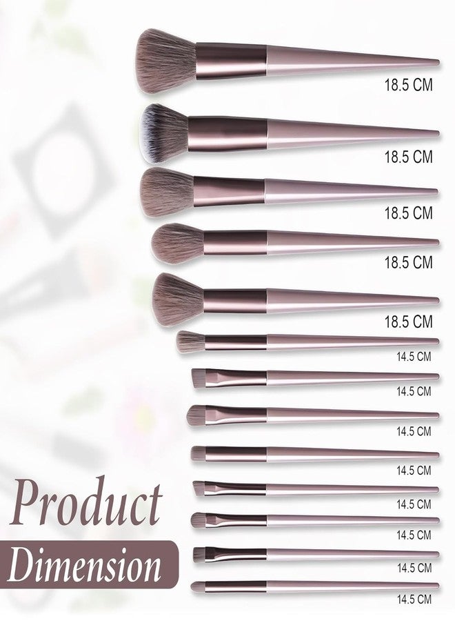 Suicune Brown - Makeup Brush Set with Case, Vegan Makeup Brush Set Professional, Colorful Cosmetic Brushes Makeup Set, Natural Fiber Make up Brushes Vegan, Professional. - Image 4
