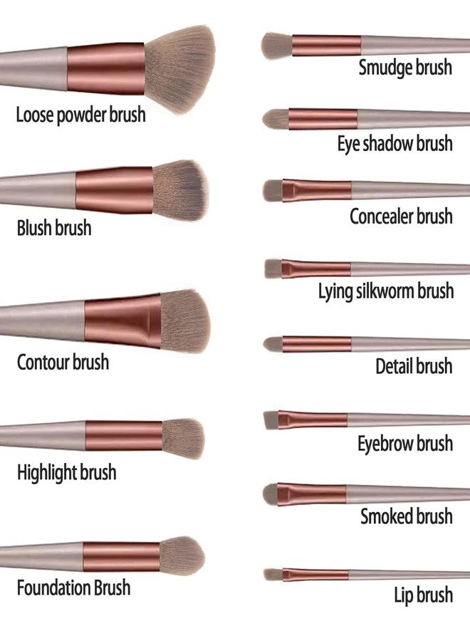 Suicune Brown - Makeup Brush Set with Case, Vegan Makeup Brush Set Professional, Colorful Cosmetic Brushes Makeup Set, Natural Fiber Make up Brushes Vegan, Professional. - Image 2